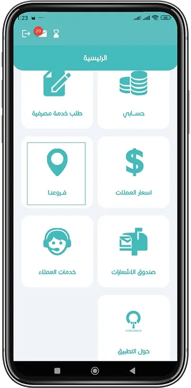 الفروع والصراف الآلي خطوة 1